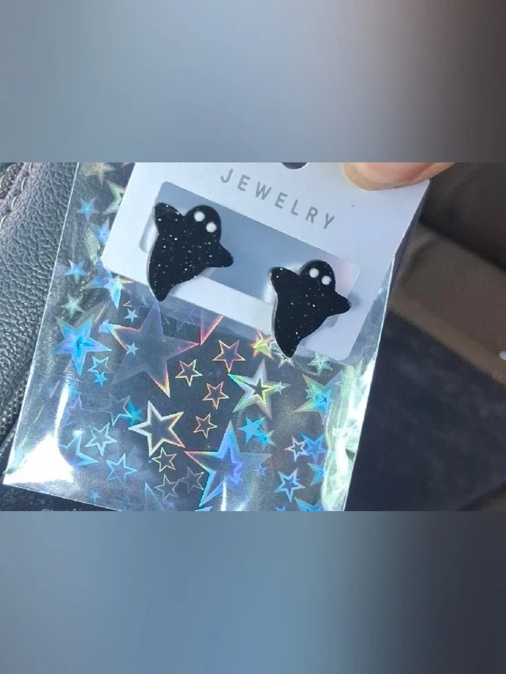 $8 Each Or Bundle 5/$20 Black Ghost Stud Earrings